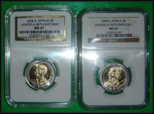 MANDELA BIRTHDAY COINS MS67