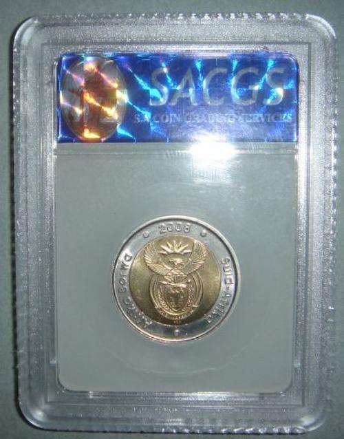 S.A.C.G.S GRADED MADIBA BIRTHDAY COIN XF45
