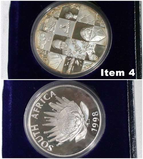 Protea - R1 Silver Proof 1998 - Year of the Child - SA Mint Coa