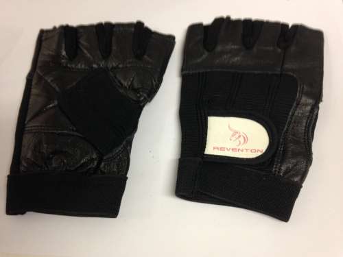 REVENTON sport gym padded leather gloves, pink / black SMALL