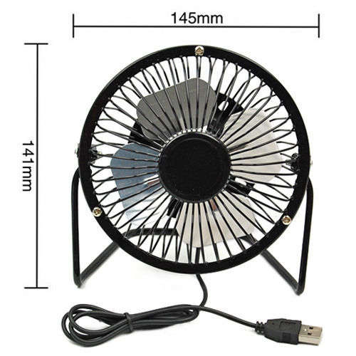 Mini Desktop Metal Fan Portable for Laptop Computer PC with Usb