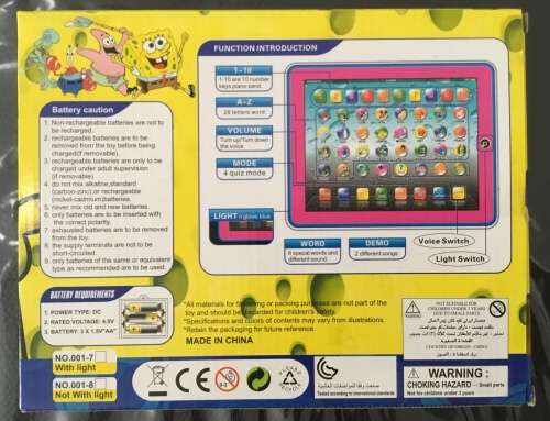 Y-PAD CHILDRENS LEARNING TABLET ENGLISH COMPUTER KIDS TOY IPAD BLUE