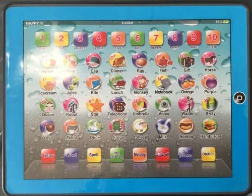 Y-PAD CHILDRENS LEARNING TABLET ENGLISH COMPUTER KIDS TOY IPAD BLUE