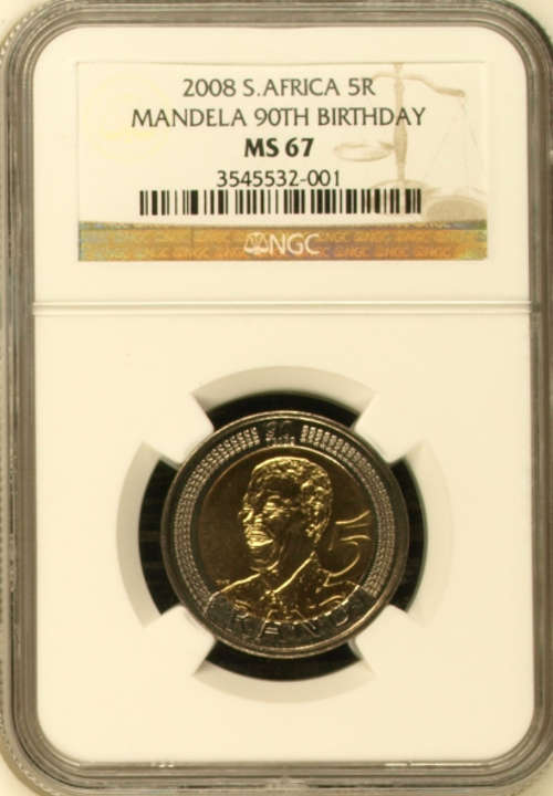 MS 67 NGC MANDELA BIRTHDAY 2008 MINT STATE 67, Very Sought After