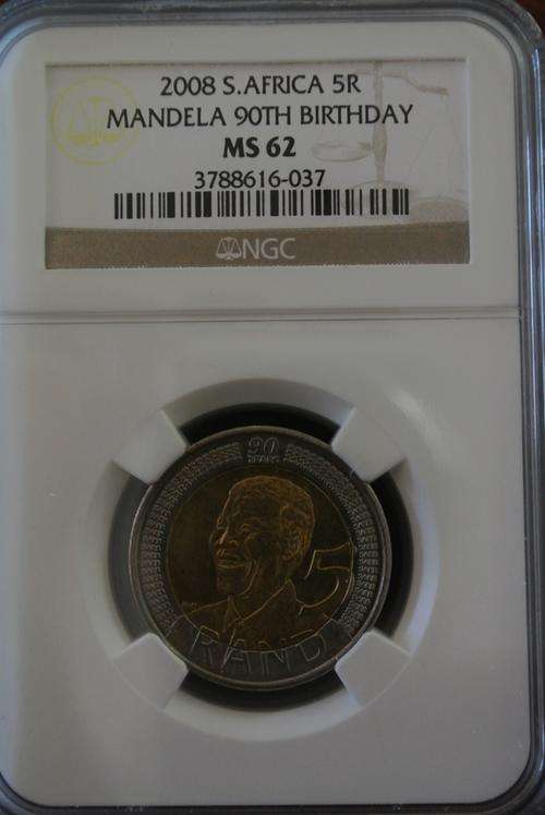 MS 62 NGC MANDELA BIRTHDAY 2008 MINT STATE 62, Very Sought After