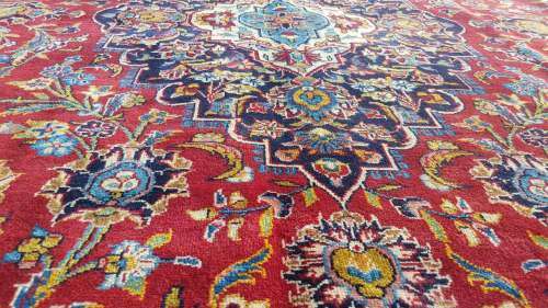 Persian carpet kashan 432cm x 282cm hand knotted (with certificate)