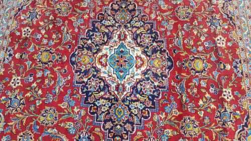 Persian carpet kashan 432cm x 282cm hand knotted (with certificate)