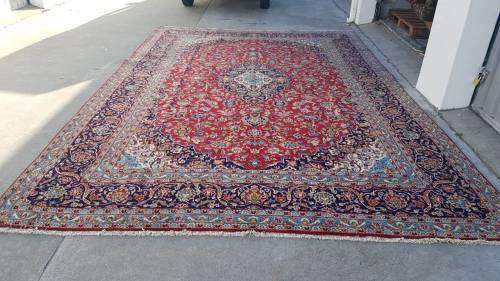 Persian carpet kashan 432cm x 282cm hand knotted (with certificate)