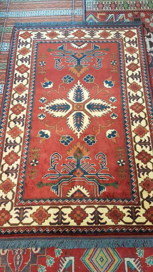 Afghan carpet  hand knotted 150cm x 100cm (with certificate)