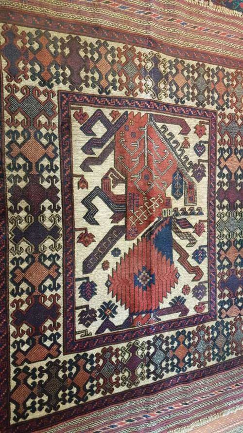 AFGHAN TAIMANI 190CM X 120CM HAND KNOTTED (WITH CERTIFICATE)