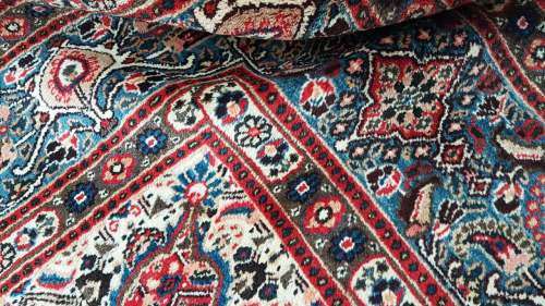 persian rug moot 308cm x 210cm hand woven (with certificate)