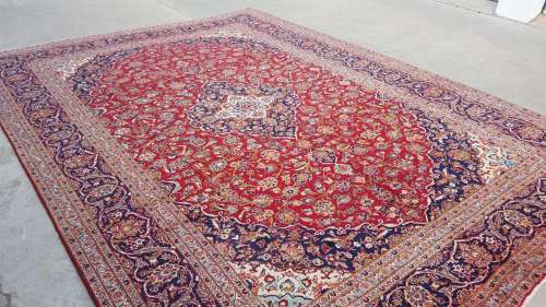 Persian carpet kashan 409CM X 297CM hand knotted  (with certificate)