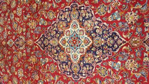 Persian carpet kashan 409CM X 297CM hand knotted  (with certificate)