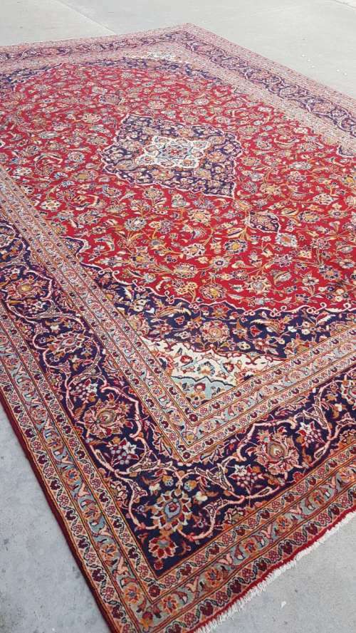 Persian carpet kashan 409CM X 297CM hand knotted  (with certificate)