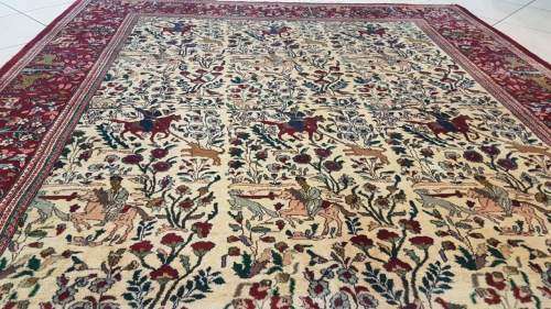 Persian Isfahan Carpet 284cm x 204cm Hand Knotted
