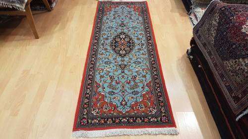 Persian Qom Carpet 195cm x 68cm Hand knotted