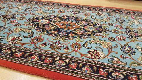 Persian Qom Carpet 195cm x 68cm Hand knotted