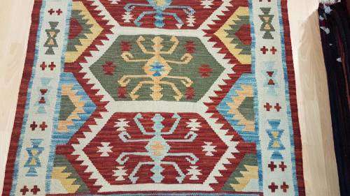 afghan kilim hand knotted 190cm x 125cm (with certificate)
