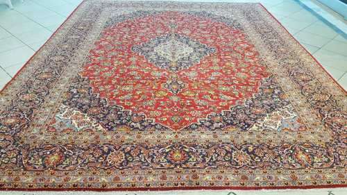 Persian Kashan Carpet 395cm x 205cm Hand Knotted (with certificate)