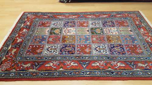 Persian Moud Carpet 150cm x 100cm Hand Knotted