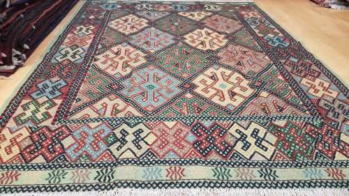 Persian Afghan Kilim Soumak 200cm x 150cm Hand Knotted