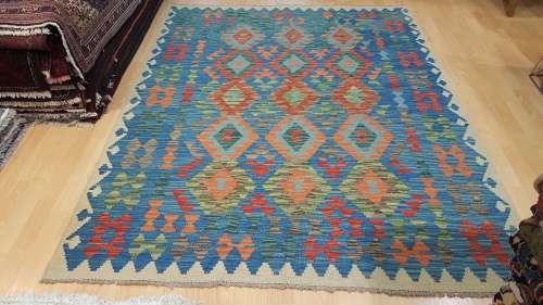 Afghan kilim 200cm x 154cm Hand Knotted