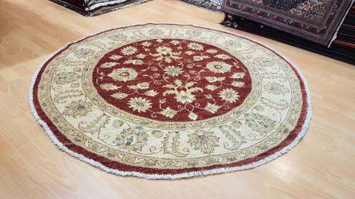 Persian Afghan Chobi Carpet 150cm x 150cm (Round) Hand Knotted