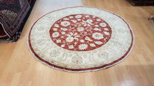 Persian Afghan Chobi Carpet 150cm x 150cm (Round) Hand Knotted