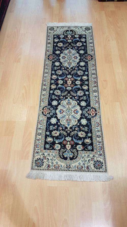 Very Fine Persian Naien Carpet (6 LA) 147cm x 48cm Hand Knotted