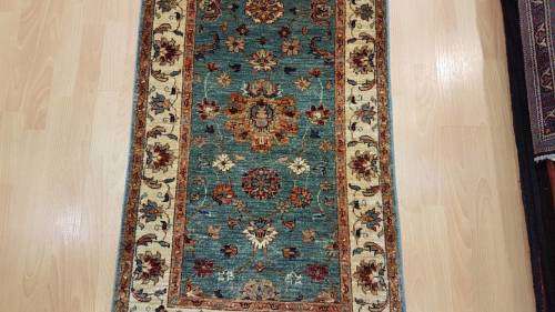 Persian Afghan Chobi Carpet 199cm x 75cm Hand Knotted