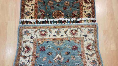 Persian Afghan Chobi Carpet 199cm x 75cm Hand Knotted