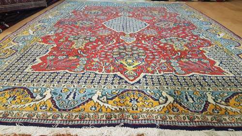 Very Fine Persian Qom Carpet 210cm x 150cm Hand Knotted