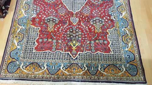 Very Fine Persian Qom Carpet 210cm x 150cm Hand Knotted