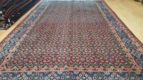 Persian Moud Carpet 223cm x 137cm Hand Knotted (with certificate)