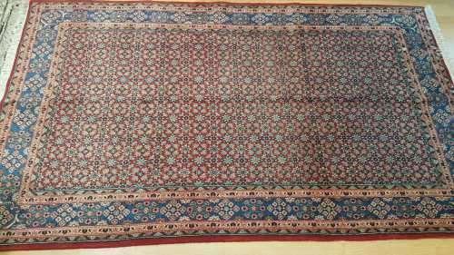 Persian Moud Carpet 223cm x 137cm Hand Knotted (with certificate)