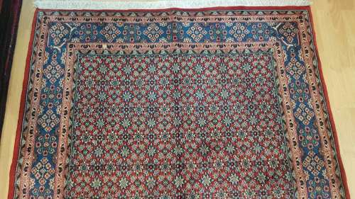 Persian Moud Carpet 223cm x 137cm Hand Knotted (with certificate)