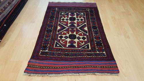 Persian Afghan Taimani Kilim&Carpet Mixture 135cm x 80cm Hand Knotted (with certificate)