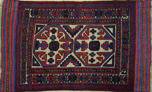 Persian Afghan Taimani Kilim&Carpet Mixture 135cm x 80cm Hand Knotted (with certificate)