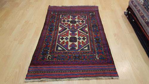 Persian Afghan Taimani Kilim&Carpet Mixture 135cm x 80cm Hand Knotted (with certificate)