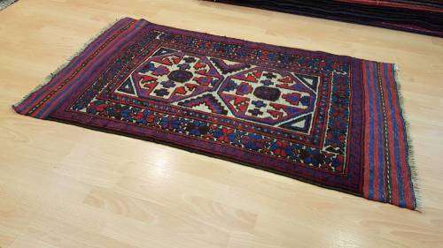 Persian Afghan Taimani Kilim&Carpet Mixture 135cm x 80cm Hand Knotted (with certificate)
