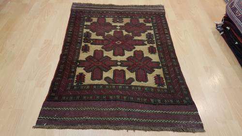 Persian Afghan Taimani Kilim&Carpet Mixture 130cm x 85cm Hand Knotted (with certificate)
