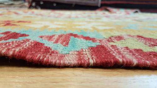 Afghan kilim 208cm x 162cm Hand Knotted (with certificate)