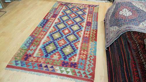 Afghan kilim 204cm x 105cm Hand Knotted