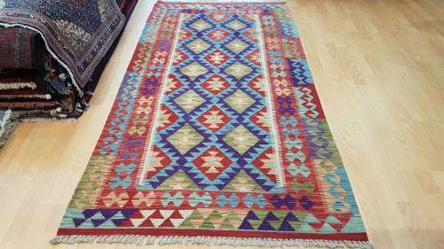 Afghan kilim 204cm x 105cm Hand Knotted