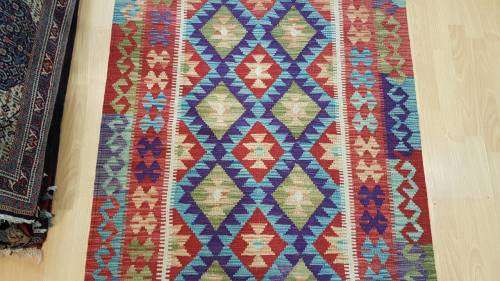 Afghan kilim 204cm x 105cm Hand Knotted