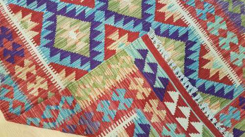 Afghan kilim 204cm x 105cm Hand Knotted