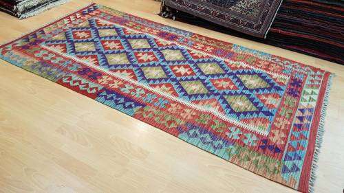 Afghan kilim 204cm x 105cm Hand Knotted