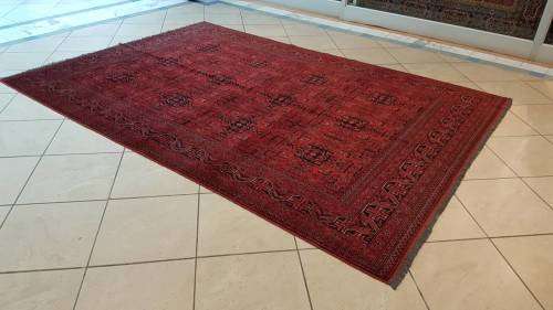 Fine Persian Afghan Turkaman Carpet 300cm x 200cm Hand Knotted
