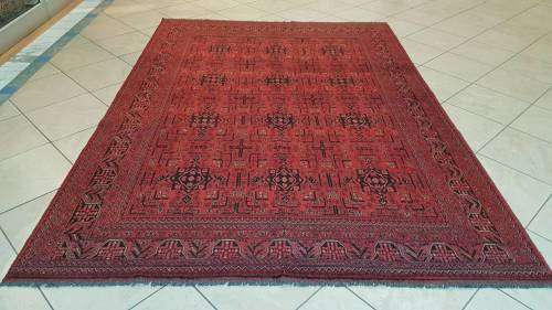 Fine Persian Afghan Turkaman Carpet 300cm x 200cm Hand Knotted