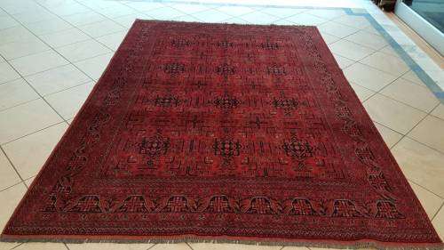 Fine Persian Afghan Turkaman Carpet 300cm x 200cm Hand Knotted